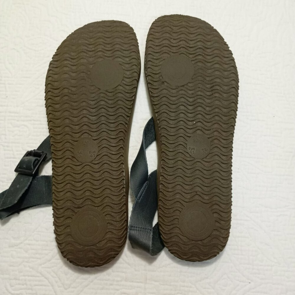 OUTER Sandals Gray Leather Womens Adjustable Strap Size US 10/EU 41 - Picture 7 of 8